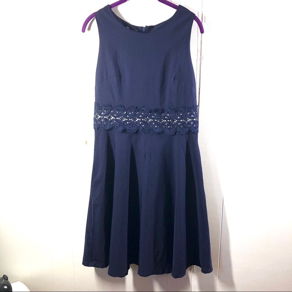 Homeyee Sleeveless Cocktail A-line Embroidered